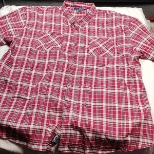 RocaWear classic mens short sleeved button down shirt size 6XB